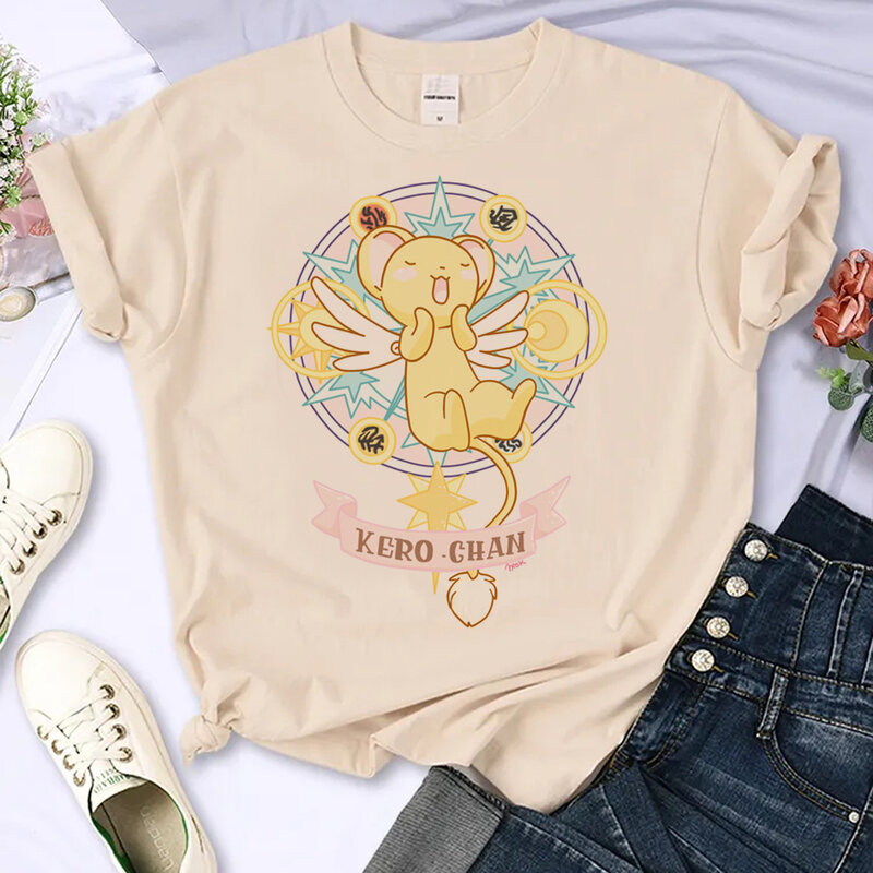 Cardcaptor Sakura t-shirts women graphic Y2K tshirt female designer harajuku Japanese clothes