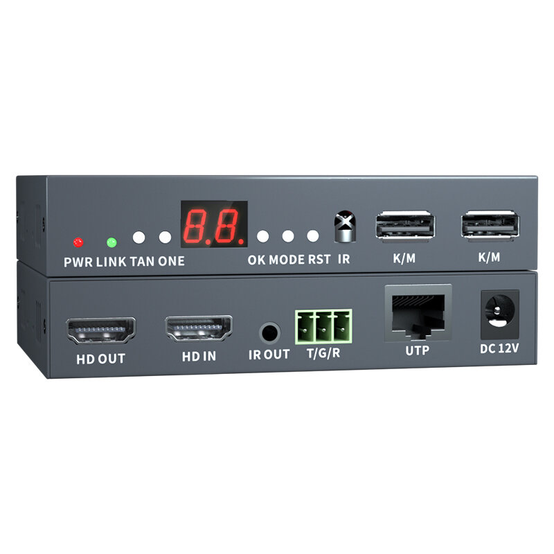 150 متر H.264 HDMI متوافق مع أكثر من IP موسع Cat5e القط 6 إيثرنت 1080P دعم IR RS232 POE