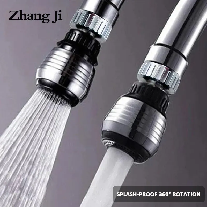 ZhangJi-360 درجة صنبور المطبخ مهوية ، قابل للتعديل تصفية المياه ، الناشر ، توفير المياه فوهة ، دش موصل ، 2 وسائط