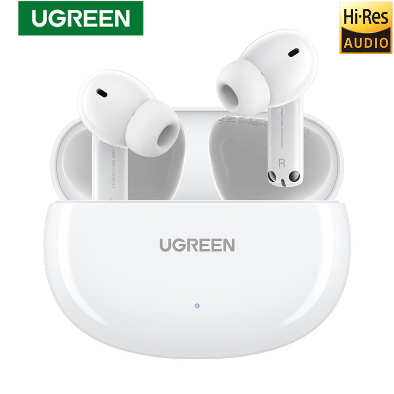سماعة رأس لاسلكية UGREEN-HiTune T6 anca ، بلوتوث ، سماعات أذن TWS ، Hi-Res ، LDAC ، هجينة ، إلغاء الضوضاء النشطة لهاتف iPhone 15 ، 48dB