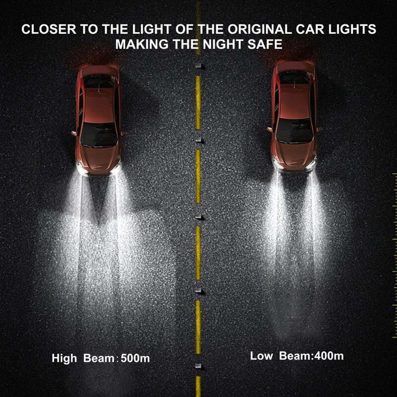 مصابيح منخفضة الشعاع لمصابيح LED الأمامية ، سيارة عالية الطاقة ، من من من من من من من من من ، من من ، من ، من ، من ، من ، من ، من 8000 لومن