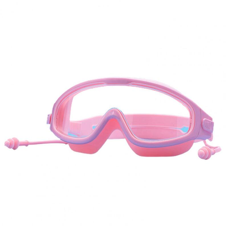 نظارات سباحة موضة مضادة للأشعة فوق البنفسجية مع سدادات تحت الماء نظارات إطار كبير مع سدادات أذن للربيع الحار