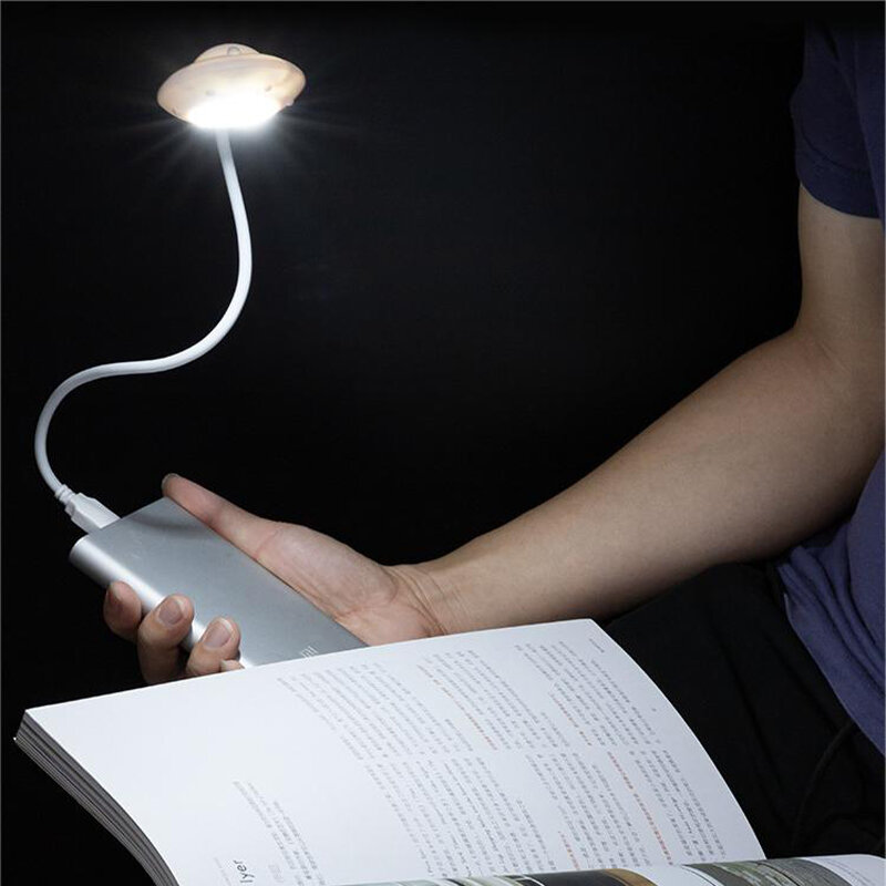 UFO USB ضوء الليل ، مصباح مكتبي ، LED ضوء الليل ، القراءة ضوء الطاولة ، الفضاء رجل الديكور ، ضوء الإبداع ، هدية