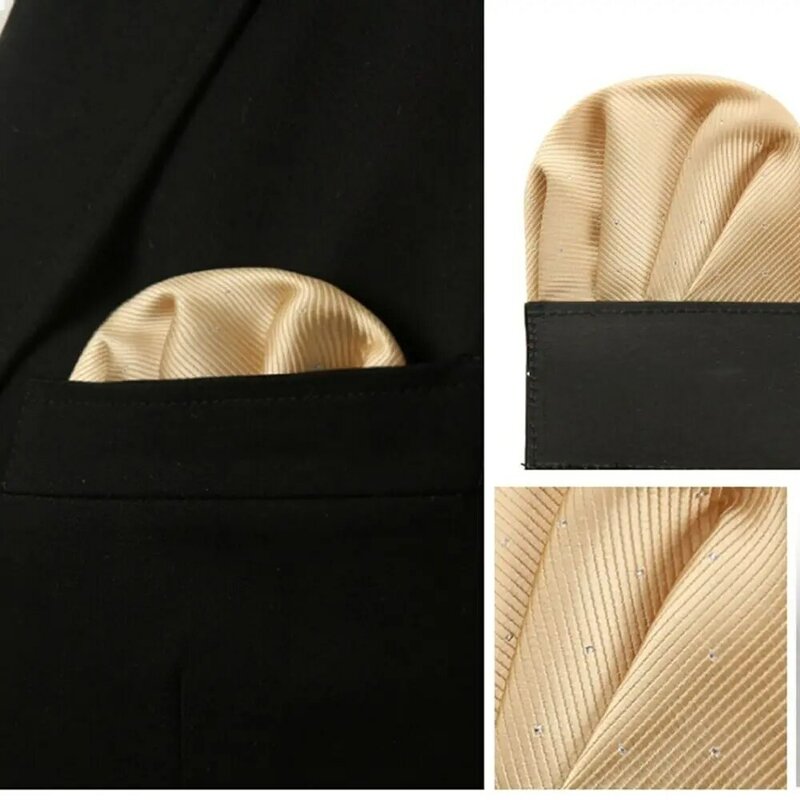 رداء جيب كوري للرجال ، منشفة أحادية اللون ، منشفة صدر مطوية مسبقًا ، منديل ، اكسسوارات للرجال