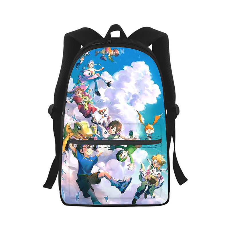 الرقمية الوحش Digimon الرجال النساء على ظهره ثلاثية الأبعاد طباعة موضة طالب حقيبة مدرسية محمول على ظهره الاطفال السفر حقيبة الكتف