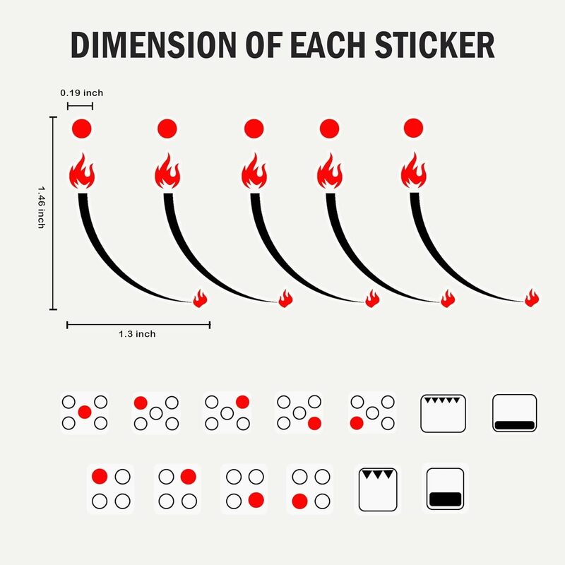ملصقات مؤشر موقد لاصق ، ملصقات تشير إلى اللهب ، مؤشر موقد ، عقدة ، الوفير ، كوكتوب ، لاصق ، الرموز ، 2 ورقة