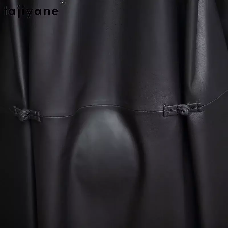 الطاجيكية-جلد الغنم الحقيقي خندق معطف للنساء ، سترة جلدية حقيقية ، سترات فضفاضة ، ملابس الإناث