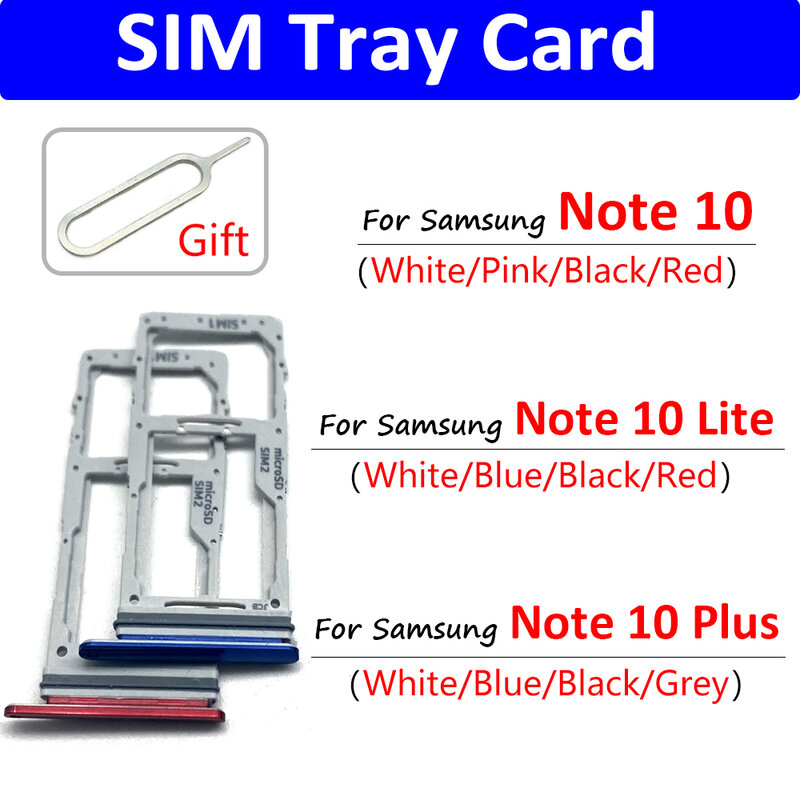 حامل قارئ درج فتحة بطاقة Sim ، محول SD الصغير ، استبدال الشريحة ، مناسب لهاتف smi Note 10 Plus ، Note 10 Lite ، جديد