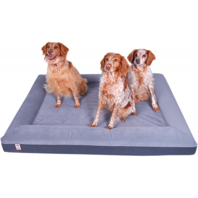 سرير الكلب للعضادة للكلاب الكبيرة ، سرير الكلب المرتفع ، رغوة الذاكرة ، غطاء قابل للغسل وقابل للإزالة ، بطانة مضادة للماء
