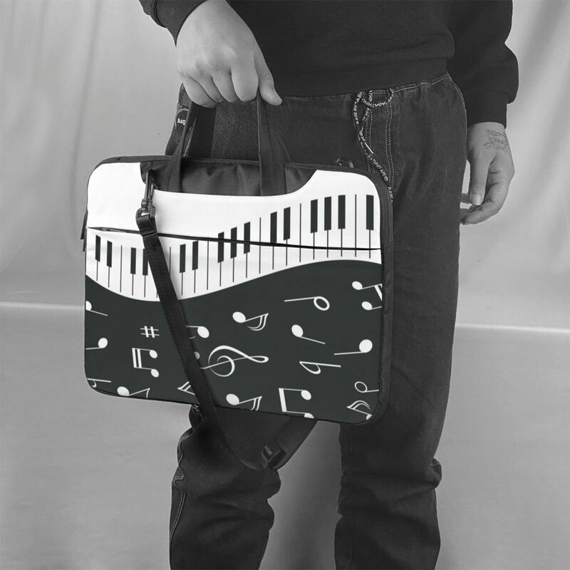 NOISYDESIGNS محمول حقيبة الكتف الموسيقية ملاحظات 13 14 15.6 بوصة ل ماك بوك برو دفتر الهواء تحمل حقيبة كم غطاء