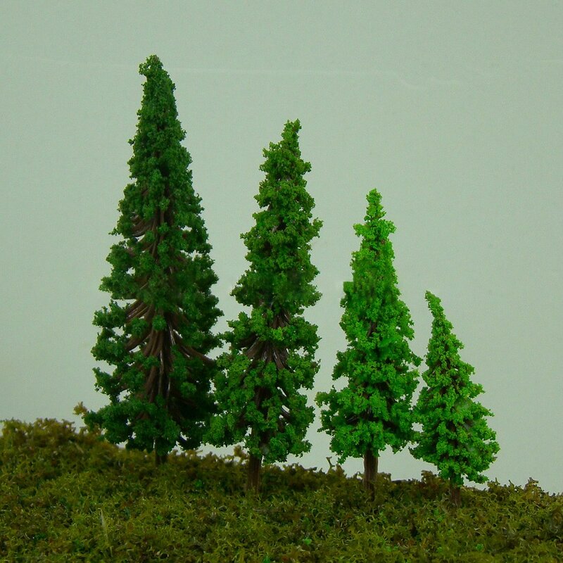 نموذج أشجار بلاستيكية للأطفال ، شجرة مصغرة صناعية ، مشهد ، زخرفة السكك الحديدية ، بناء ، ملحقات المناظر الطبيعية ، لعبة ، 0040x