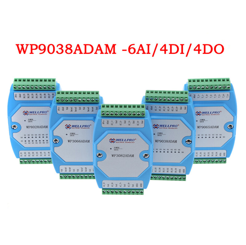 وحدة اكتساب الحالية ، MODBUS Communication-WP9038ADAM ، 0-20MA 4-20MA ، 6AI 4DI 4DO