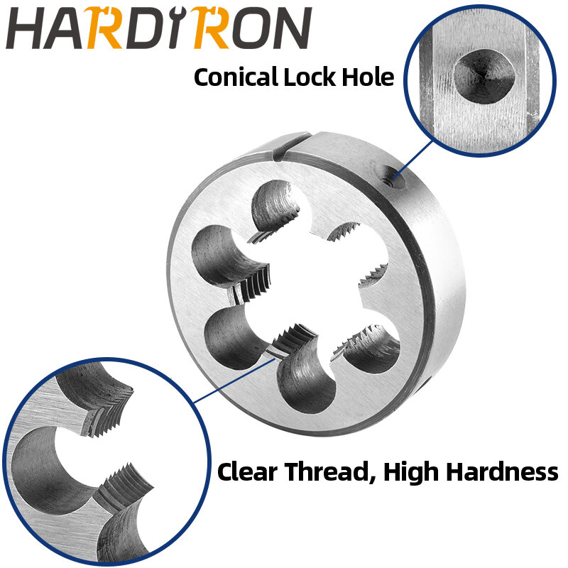 Harderon M22 X 1.5 مجموعة ادوات الحنفية وقوالب اليد اليمنى ، M22 x 1.5 آلة الخيط الحنفية & يموت الجولة