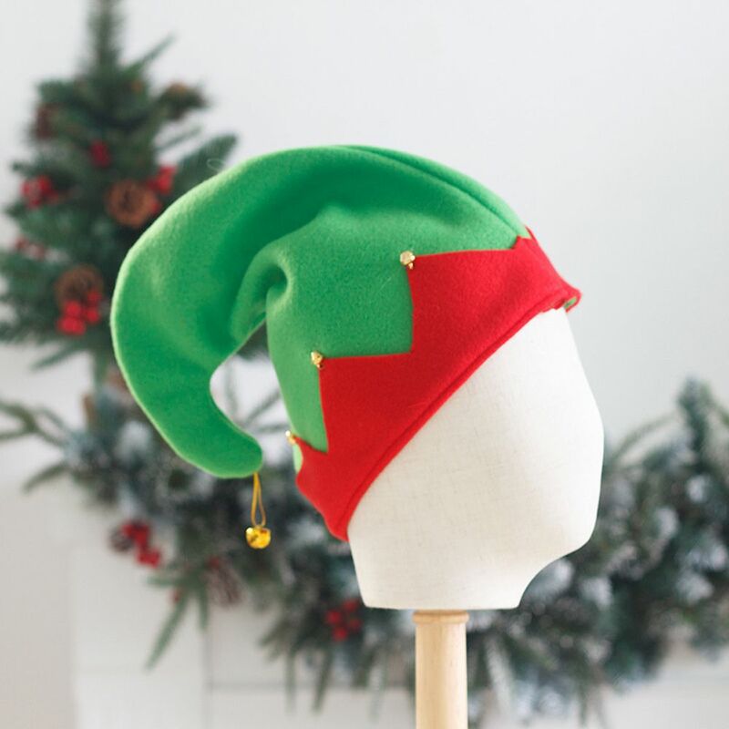 قبعات قطيفة لعيد الميلاد للنساء ، حمراء وخضراء ، سانتا كلوز ، رجل ثلج بجرس معدني ، قبعات مخملية ، قبعات مرقعة ، قبعات شتوية كورية