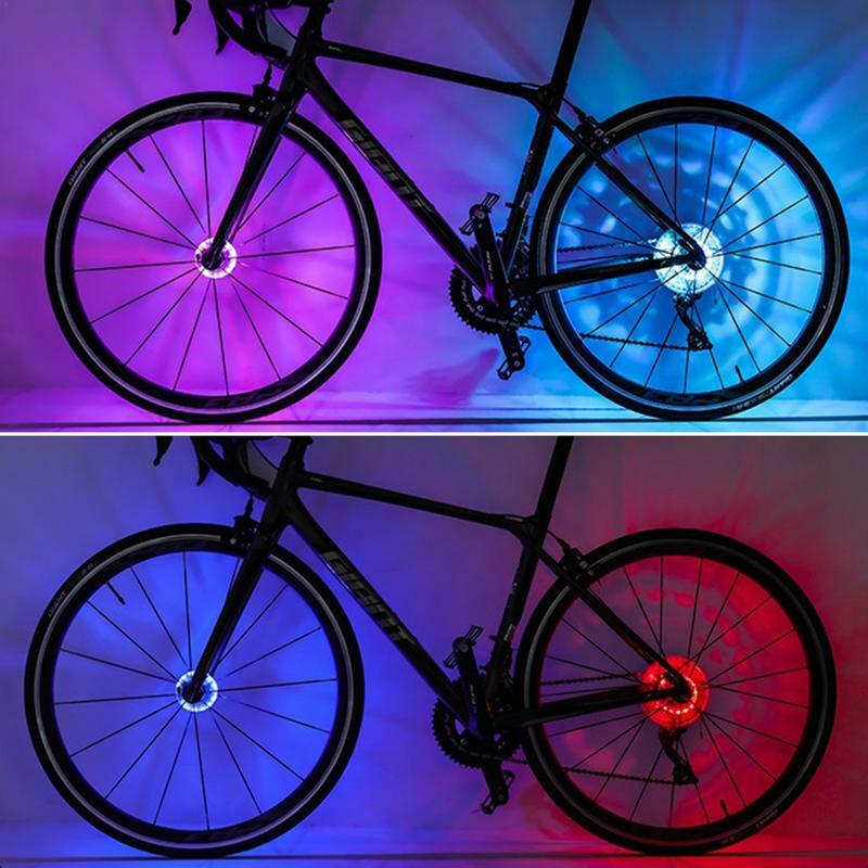 دراجة تكلم ضوء قابلة للشحن دراجة عجلة أضواء محور USB شحن ضوء ملون الدراجة زهرة طبل ضوء