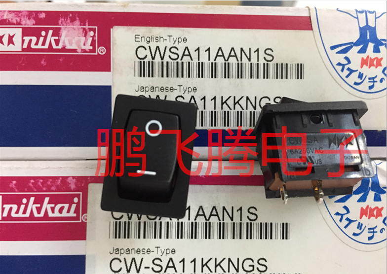 مفتاح زر الروك الياباني الأصلي ، CWSA11AAN1S ، 6A250V ، 2 قدم ، 2 ترس ، 1