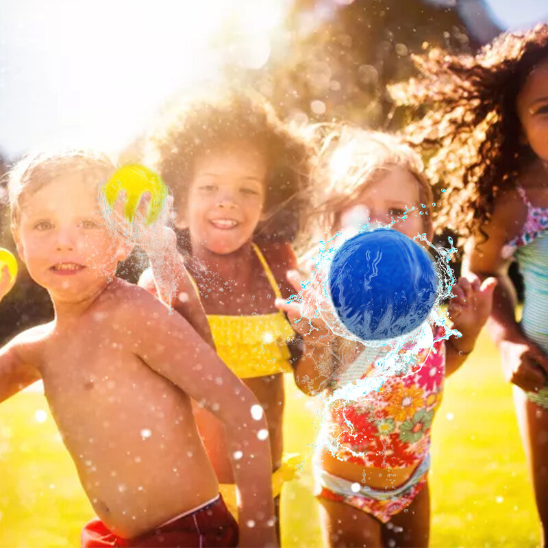 كرات الماء قابلة لإعادة الاستخدام 50 قطعة كرات الماء سبلاش الترامبولين اللعب بالون المياه لعبة الصيف شاطئ بركة حفلة حسنات المياه في الهواء الطلق