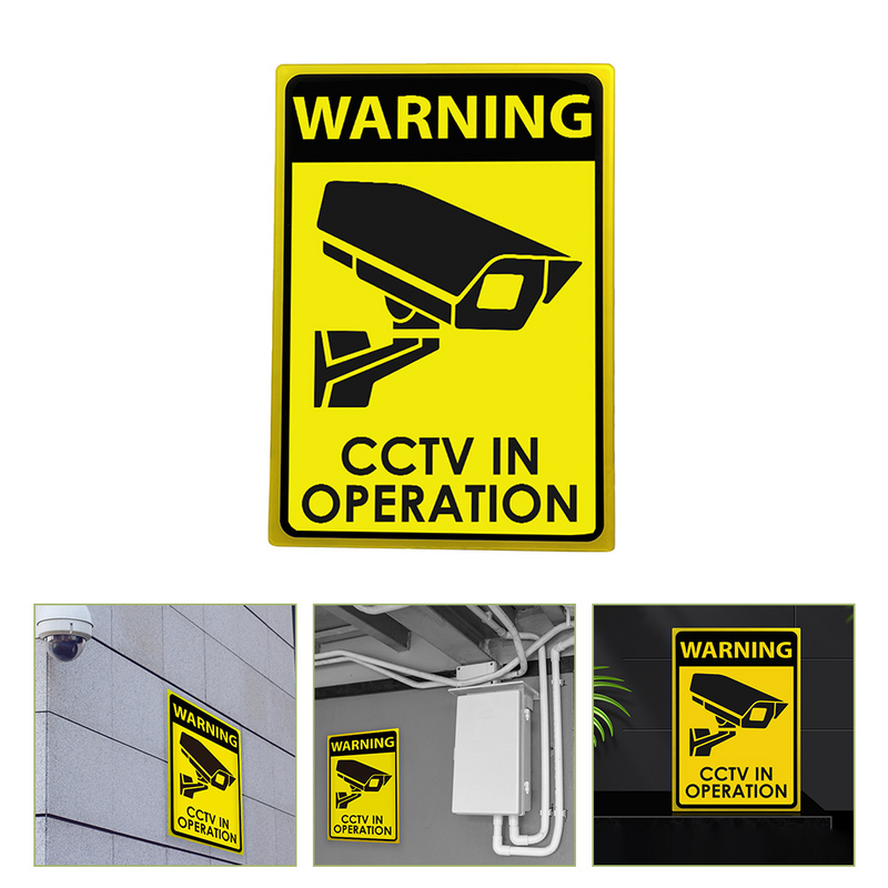 شعارات أمان للمراقبة بالفيديو ، تحذير أمني لـ CCTV ، نظام مراقبة خارجي
