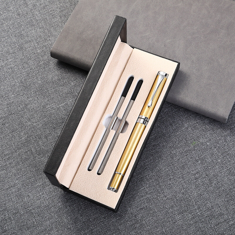 عالية الجودة هدية صندوق معدني قلم توقيع مكتب الأعمال قلم توقيع طالب الكتابة قلم بسن بلية