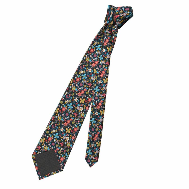 ربطة عنق للرجال على شكل فراشة ، زهور على أسود ، ربطات عنق حريرية مخصصة للحفلات