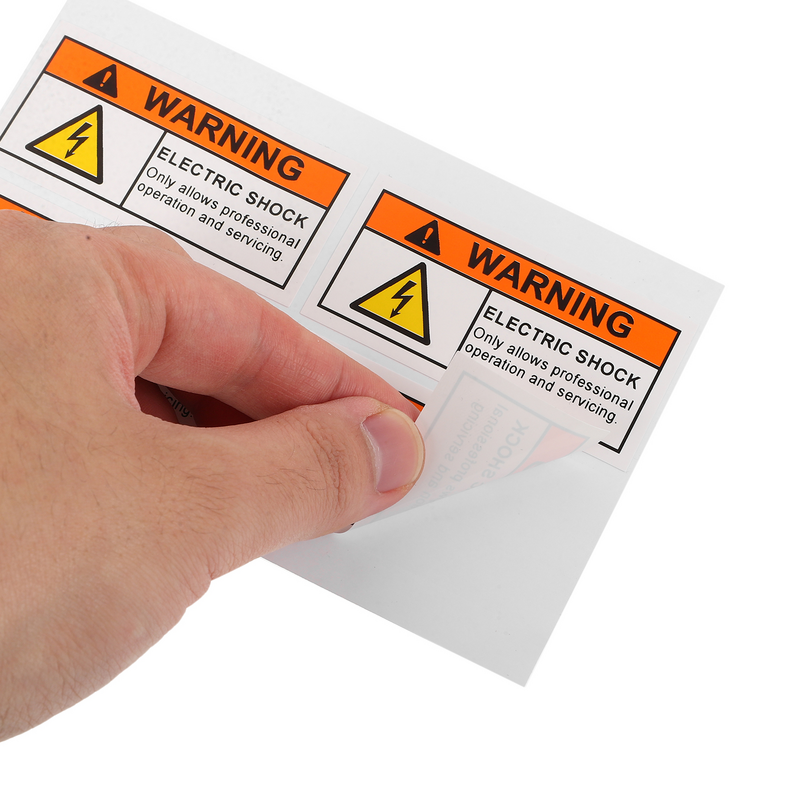 ملصقات الطوارئ الكهربائية رمز الخطر ، علامة تحذير ، ملصقات مناسبة للتشغيل الاحترافي ، 4 أو