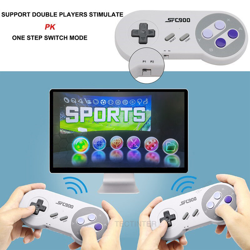 SF900 سوبر نينتندو لعبة فيديو وحدة التحكم التلفزيون لعبة عصا بنيت في 6100 + ألعاب HD الناتج يده لعبة لاعب مع لوحة ألعاب لاسلكية