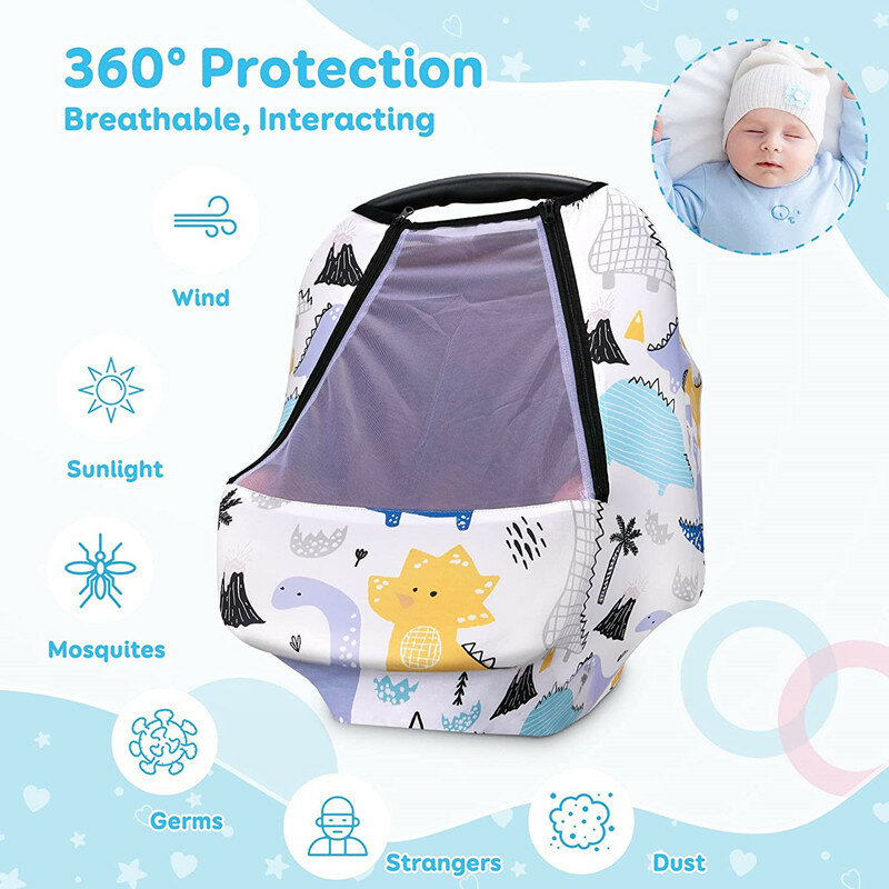 حامل الطفل الاحترار يدفع باليدين غطاء ، غطاء مقعد الطفل ، عربة منشفة التمريض