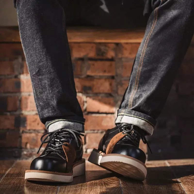 Maden عالية الجودة الأمريكية خمر النمط البريطاني الرجال الأحذية غير رسمية منخفضة أعلى الرجعية أحذية للبنين الرجال