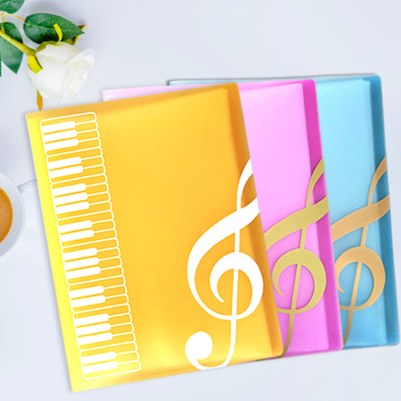 جديد متعدد الطبقات مجلد الموسيقى 40 صفحة ملف البلاستيك الميزانية الموثق وثائق حقيبة البيانو كتاب منظم مكتب الملفات