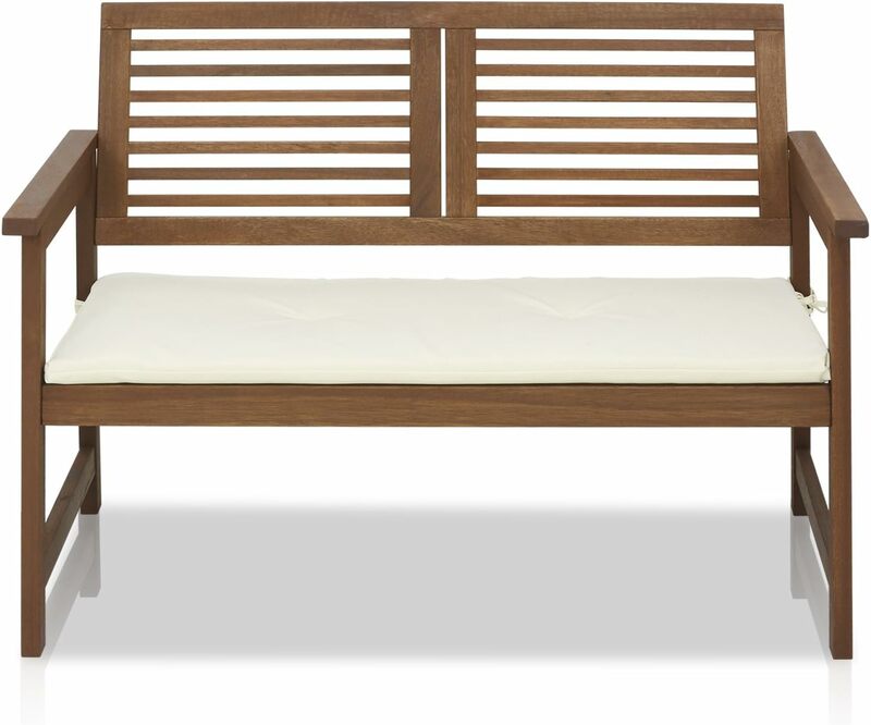 Furinno-Tioman مقعد صلب في الهواء الطلق في زيت خشب الساج ، الخشب الطبيعي ، FG161167