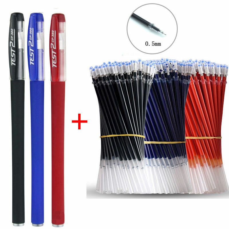 25 قطعة هلام القلم مجموعة محايد القلم السلس الكتابة فاستدري 0.5 مللي متر أسود أزرق أحمر اللون استبدال الملء القرطاسية المدرسية اللوازم