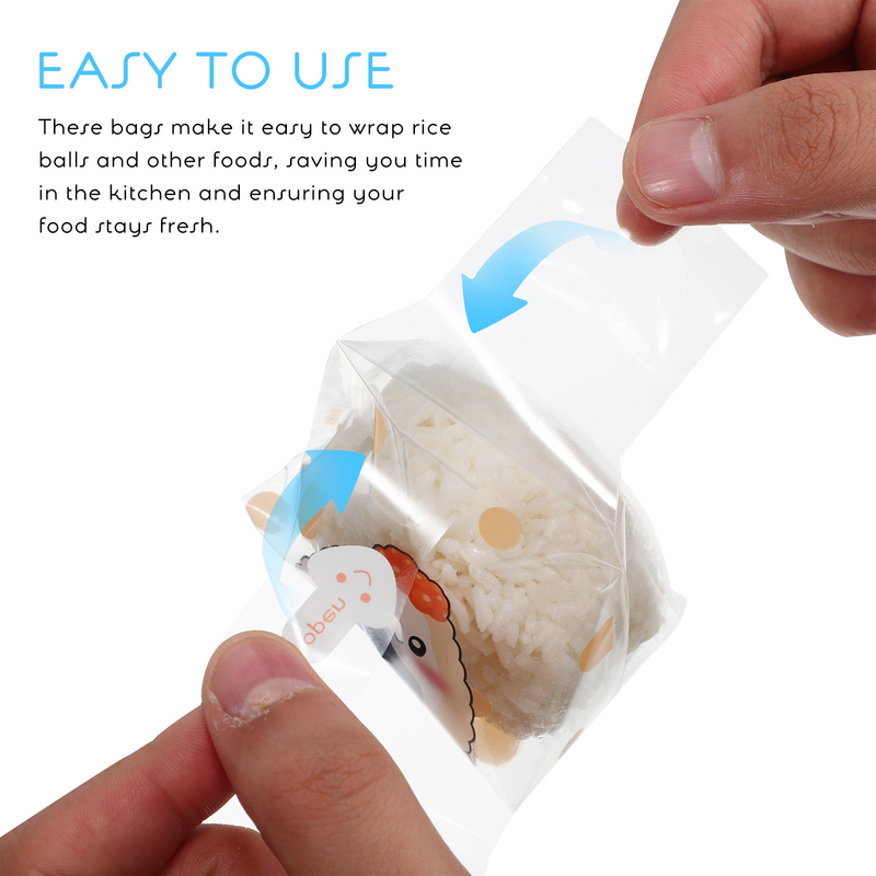 أغلفة تغليف Onigiri المثلثة ، أكياس كرات الأرز البلاستيكية ، أكياس السوشي