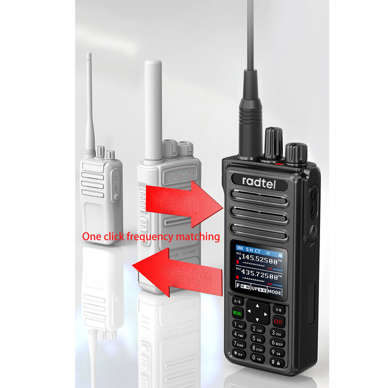 جهاز اتصال لاسلكي من Radtel-Air Band ، 10 واط ، لحم هاوي كامل الفرقة ، 199CH HT ، بطارية ، NOAA ، FM ، AM ، UHF ، VHF ، Satcom