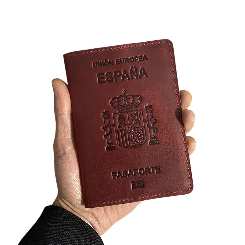 وثيقة السفر اسبانيا غطاء جواز السفر مجنون الحصان فوندا Pasaporte الأعمال للجنسين دائم الإسبانية