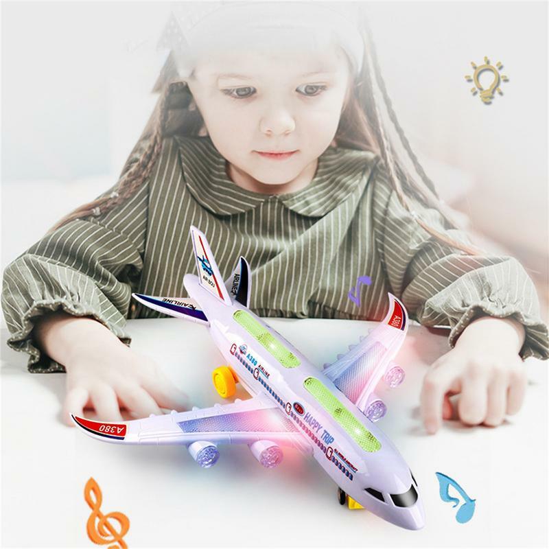 DIY بها بنفسك نموذج طائرة تجميعها للأطفال ، لعبة كهربائية للأولاد ، الطائرات مع الضوء والصوت والموسيقى وأضواء LED