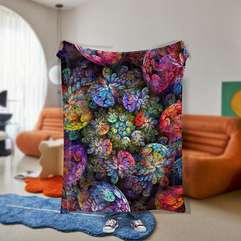 بطانية فلانيل قطيفة طويلة فائقة النعومة ، أريكة صناعية ، ملونة ، دافئة ، مريحة ، شيربا ، سرير ، هدية