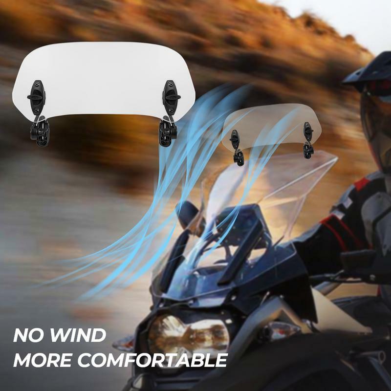 دراجة نارية الزجاج الأمامي تمديد قابل للتعديل كليب على الرياح منحرف لوحة القيادة حامي العالمي لوحة القيادة حامي ل