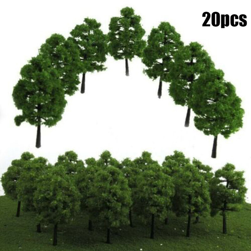 شجرة اصطناعية مصغرة لنموذج الأشجار ، مشهد تزيين الطريق ، بناء المناظر الطبيعية ، بناء المناظر الطبيعية ، 1: المقياس ، إكسسوارات railريطة ، 20