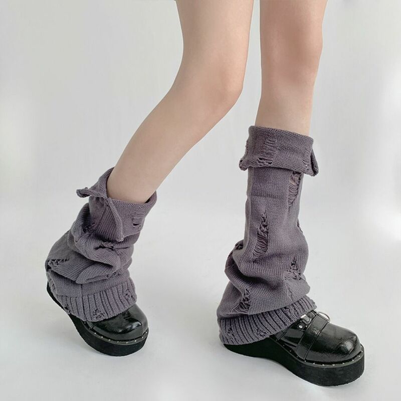 جوارب يابانية مدفئة للساق محبوكة ، لوليتا مرنة ، متعددة الاستخدامات ، هاراجو ، تأثيري ، غطاء أحذية ، جديد