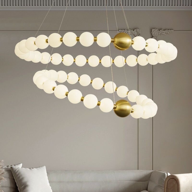 ثريا LED سحرية بسيطة وعصرية ، مصباح دائري على شكل لؤلؤ ، إضاءة ديكور منزلي ، مطعم ، غرفة نوم ، بار