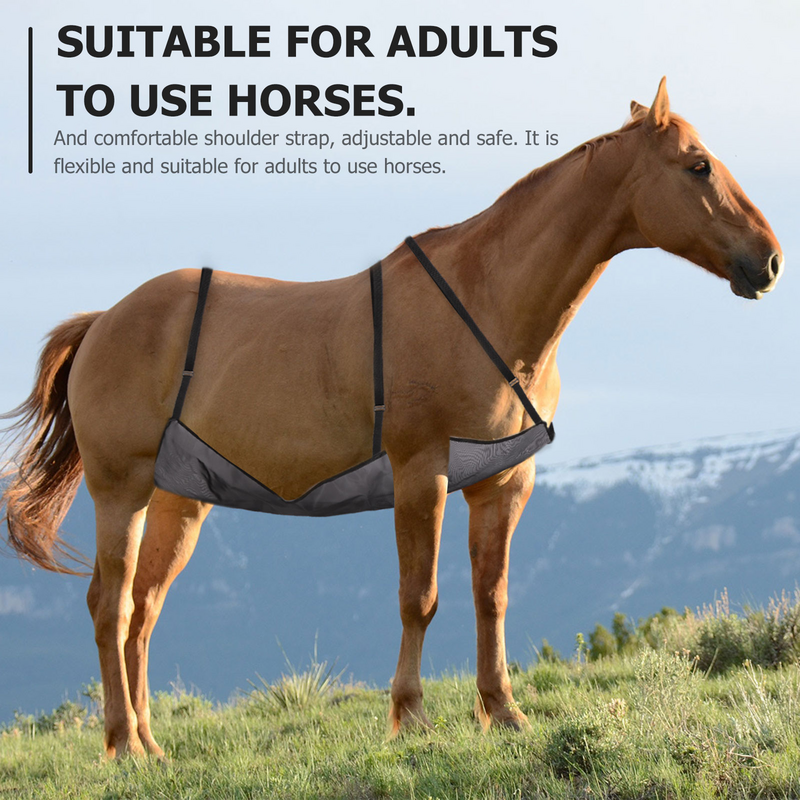 شبكة مضادة للبعوض قابلة للتعديل ، خلفية بلاط الفلين ، غطاء حماية بطن الحصان