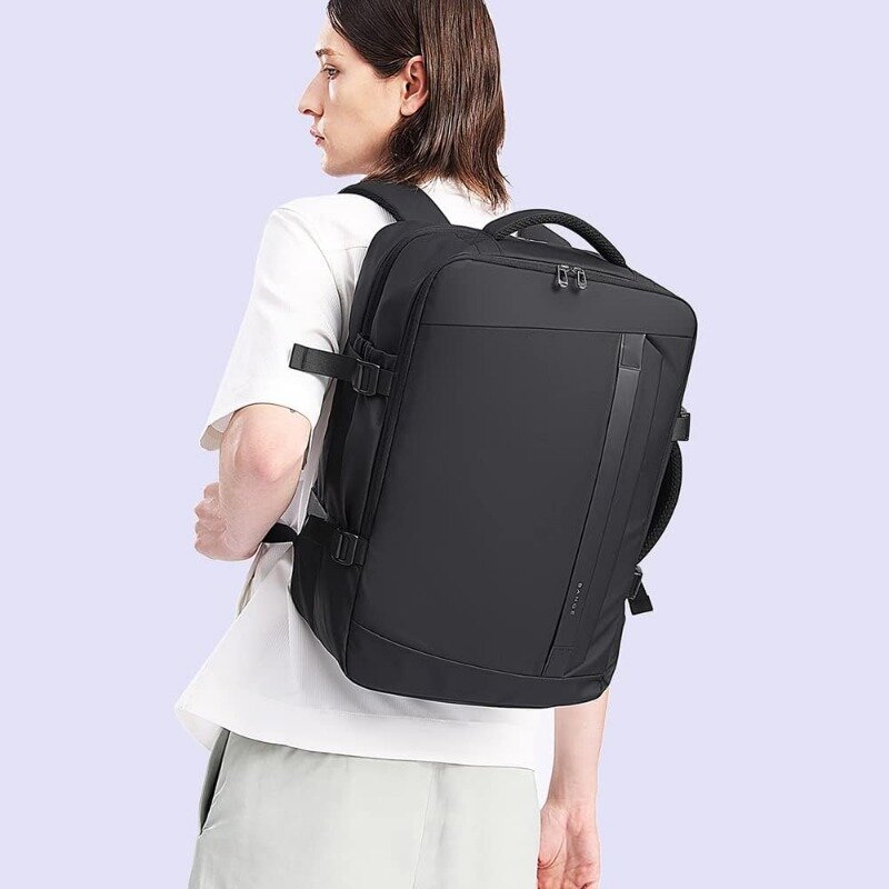 حقيبة ظهر للكمبيوتر المحمول بين عشية وضحاها للرجال والنساء ، حقيبة ظهر للأعمال ، 15.6 "أو 17.3"