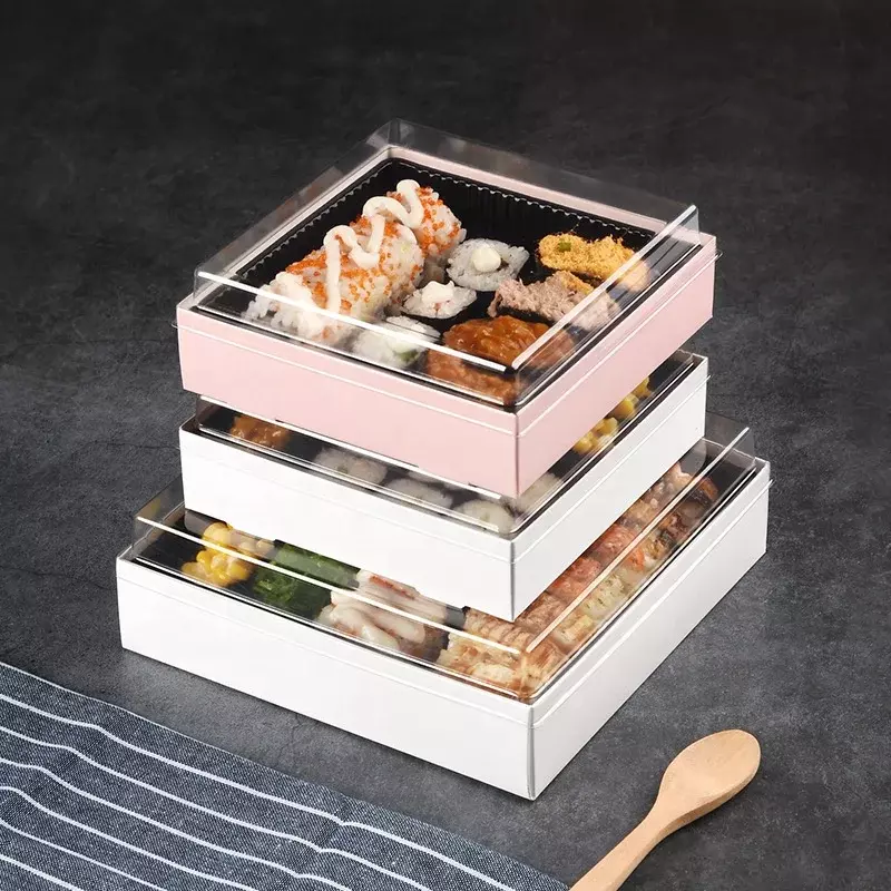 صندوق تعبئة سوشي بلاستيكي ، تجاري للهدايا ، ساشيمي ياباني ، منتج مخصص