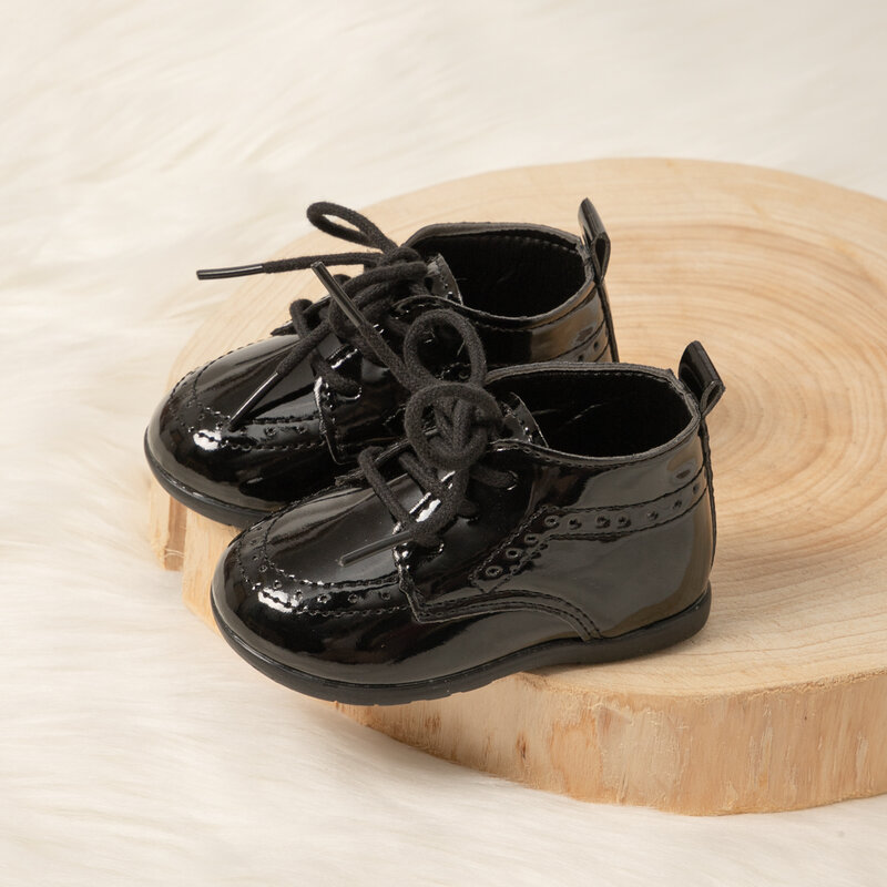 KIDSUN-أحذية كلاسيكية من الجلد الصناعي للأطفال والأولاد والبنات ، أحذية المشي الأولى ، نعل مطاطي ناعم ، مضاد للانزلاق ، لحديثي الولادة ، سرير أطفال ، أطفال