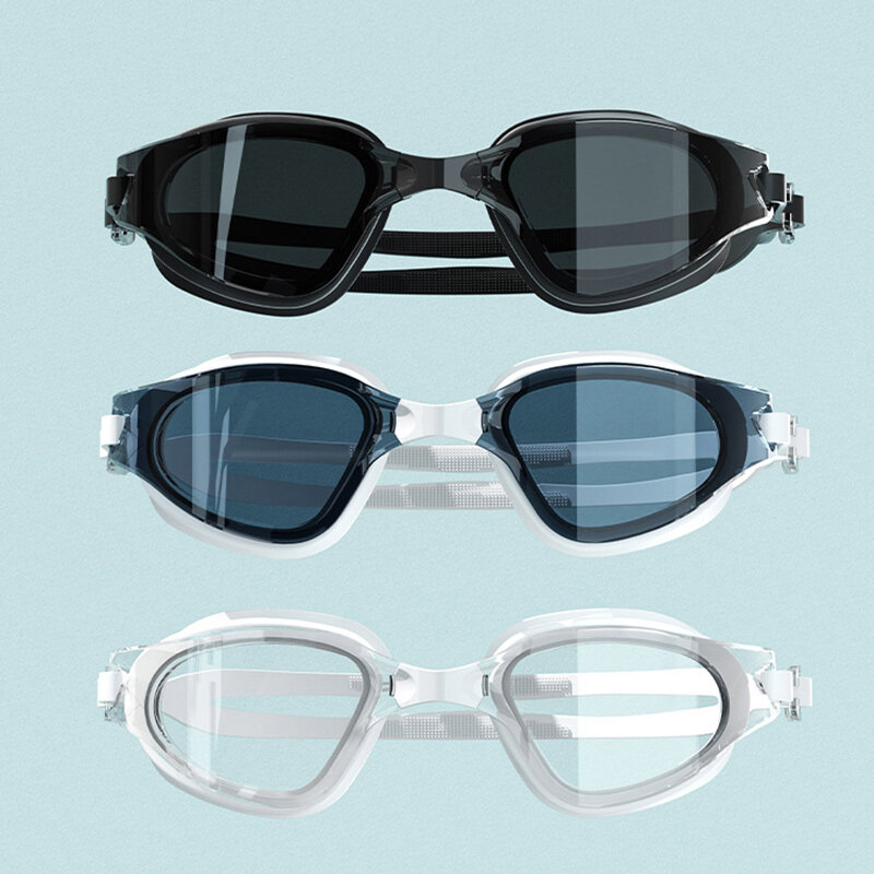 نظارات السباحة قبعة الكبار HD مكافحة الضباب نظارات السباحة مجموعة مقاوم للماء سيليكون السباحة نظارات مع سدادات الأذن مكافحة الأشعة فوق البنفسجية السباحة نظارات
