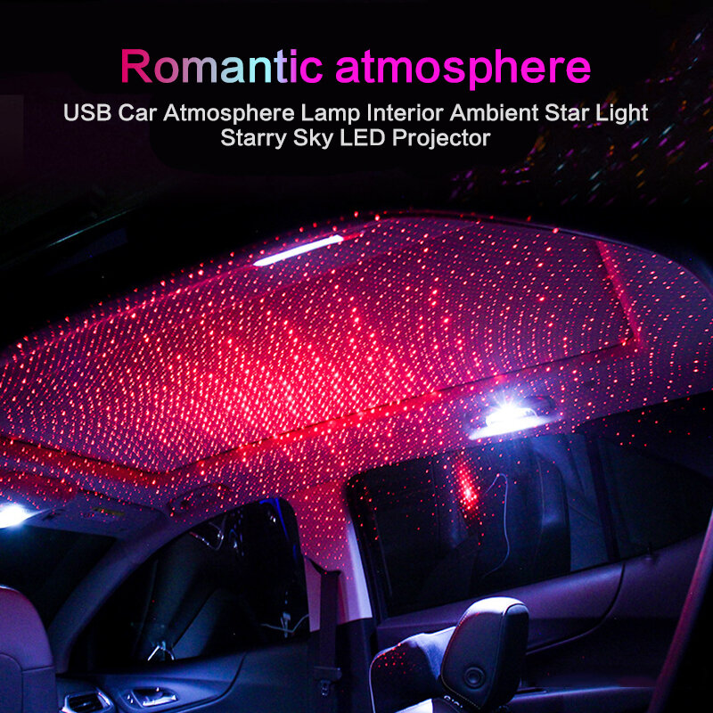 LED صغير سقف السيارة ستار ليلة ضوء العارض ، جو غالاكسي مصباح ، USB الزخرفية ، قابل للتعديل ، سقف السيارات ، غرفة ، السقف ، 1-7 قطعة