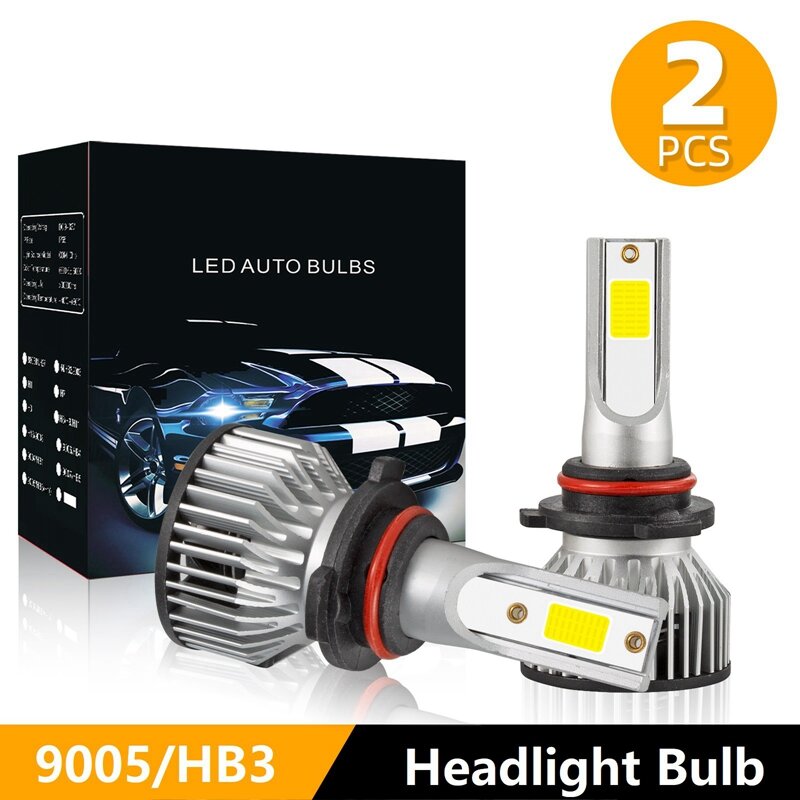 مجموعة مصابيح إضاءة أمامية LED عالية ومنخفضة ، مصابيح بيضاء ، ، ، من من من من من من نوع HB3 ، W ، 30000LM ، K