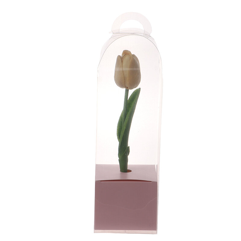 صندوق هدايا بلاستيكي شفاف ، مناسب لزهرة الورد ، تغليف الكيك ، صناديق تغليف الزهور ، زفاف ذاتي الصنع ، عيد الحب ، 1 قطعة