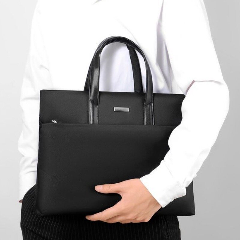 حقيبة كتف بسعة كبيرة ، حقيبة يد قماشية للأعمال الرجالية ، حقائب كروسبودي أحادية اللون ، حقيبة كمبيوتر محمولة باليد ، حقيبة كاجوال
