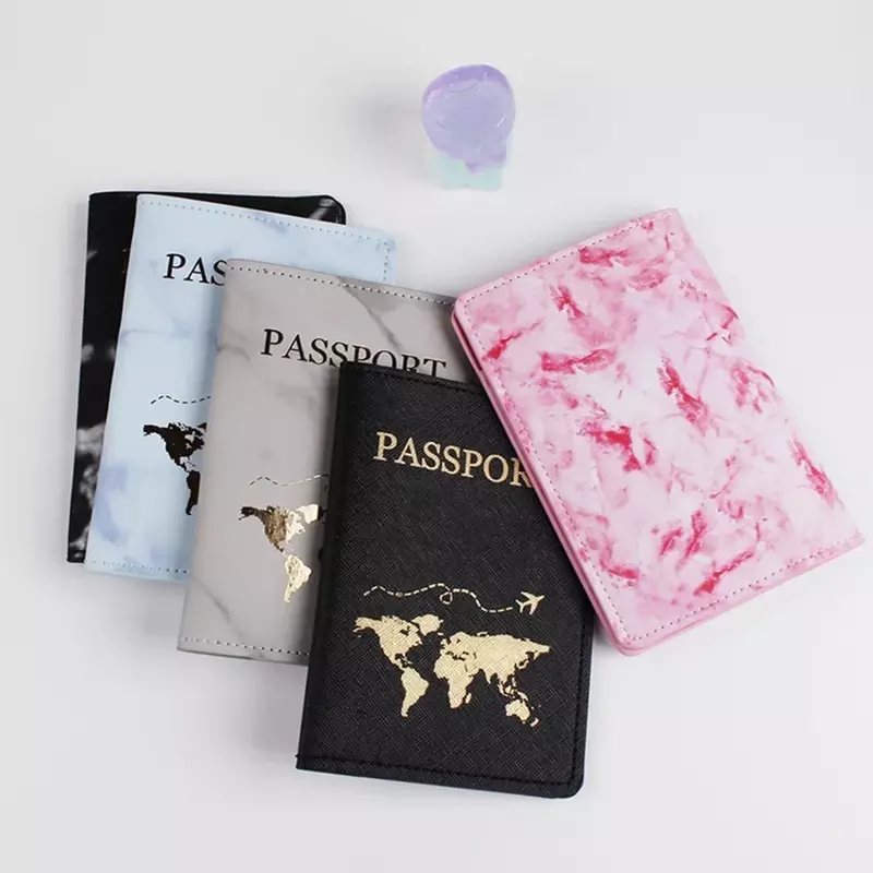 حامل جواز سفر من الجلد الصناعي للرجال والنساء ، أغطية جواز السفر ، محفظة السفر ، حامل بطاقة الائتمان ، إكسسوارات الموضة